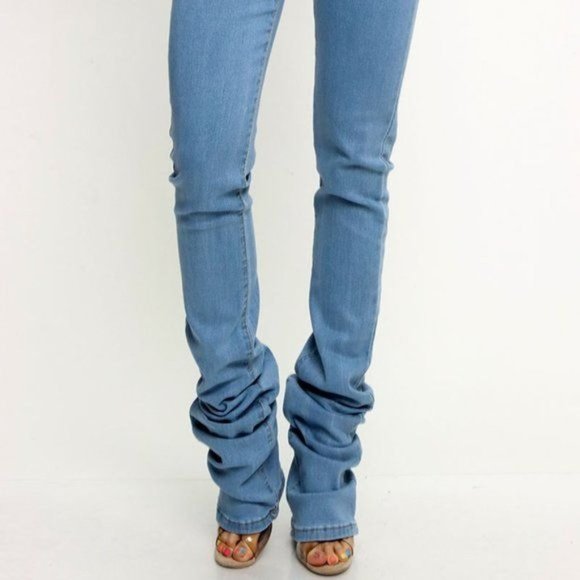 Miz Tall & Skinny: Light Blue Denim Pants - Picture 4 of 15